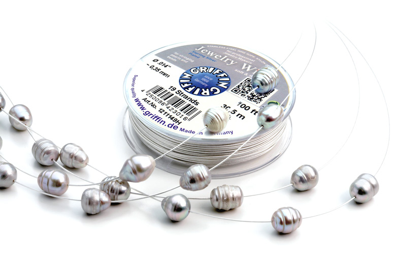 Creative Beads Filo Per Gioielli In Acciaio Inox Con Rivestimento Nylon - 7 Fili, Rotolo Da 100m, 0,6mm, Colore Argento - Per Collane E Bracciali Fai-da-Te